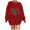 thumbnail image 2 of Futezty Christmas Sweatshirts for Women Novelty Funny Santa Xmas Tree Graphic Pullover Tops Loose Casual Fleece Shirts, 2 of 4