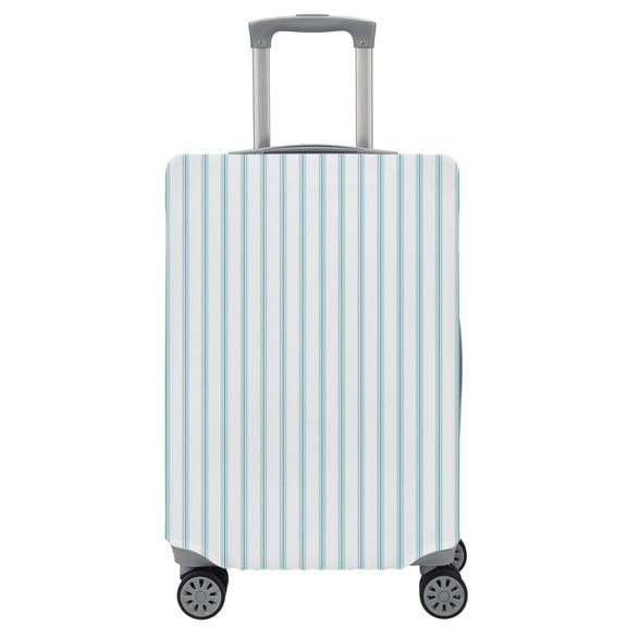 Travel Luggage Cover Teal Stripes Suitcase Cover Elastic Anti Scratch Baggage Covers Simple Style Luggage Covers Protector for Travel Accessories Universal Fit 19-21 Inch Carry on Luggage