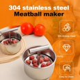thumbnail image 3 of Stainless Steel Meatball Maker Set, Manual Press Tool with Spoon for Home Kitchen, Meal Prep & Appetizers, 3 of 8