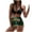 Green, variant on Women's Swimsuits High Waisted Tummy Control Swimwear Fashion Bikini Set Swimsuit Two Piece Filled Swimwear Hard Pack Steel Support Beachwear Red L