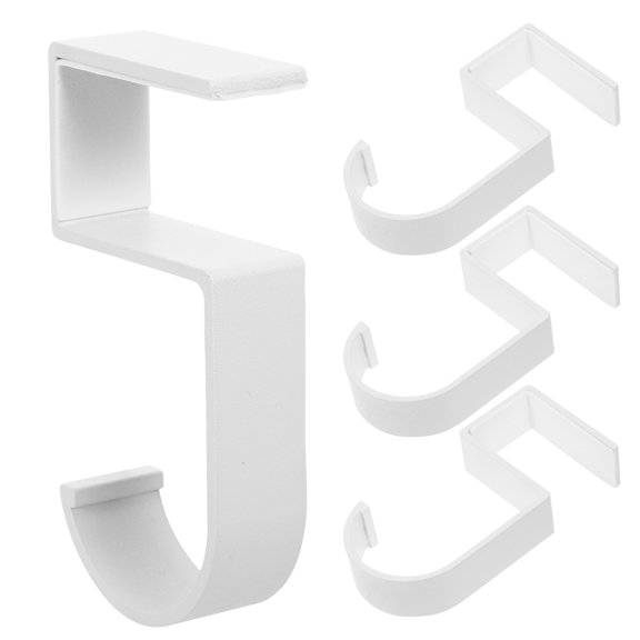 LOLIPPYY 4Pcs Table Hook for Backpack White Desk Mount Holder for Organized Study Spaces