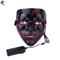 thumbnail image 3 of PULLIMORE Halloween Scary Mask Cosplay Costume LED Mask EL Wire Light up for Halloween Festival Party (Purple), 3 of 10
