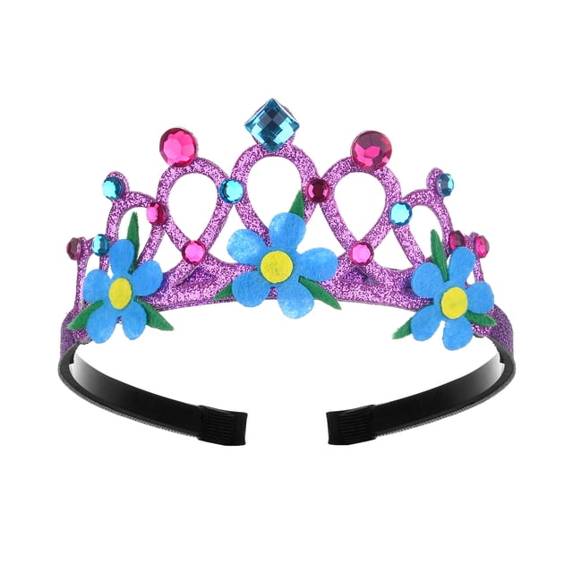 Diadema con corona para el pelo, joyería con diamantes de imitación para niños, corona de princesa, estrella de cinco puntas, diadema con forma de estrella de mar y sirena