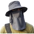 thumbnail image 3 of Sombrero para el sol, gorra de safari con protección solar UPF 50+, sombrero de ala ancha para senderismo, camping, jardinería, pesca, 3 of 4