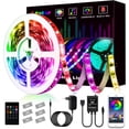 thumbnail image 2 of Bluetooth LED Lights for Room, Easy Installation Dimmable Led Strip Lights, Multicolor Lights for Bedroom with Smart Music Mode (5m), 2 of 8