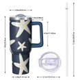 thumbnail image 2 of OBREWU Summer Ocean Starfish Tumbler with Handle and Lid,Summer Ocean Starfish 40oz Double Wall Vacuum Insulated Tumbler,Cups Gift for Women and Men, 2 of 7