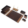 thumbnail image 1 of MOOGCO Desk Organizers - Desk Accessories - Leather Desk Organizer - Bonded Leather Desk Set - Home Office Accessories - Desk Supplies - Leather Desk Set - Office Accessories (Walnut), 1 of 4