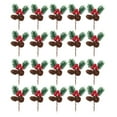 thumbnail image 2 of Zcyifa pine cones 20Pcs Berry Pine Cones Pine Needles Stems Picks Artificial Christmas Berries Decor for Crafts, 2 of 10