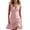 Pink, variant on Eawtki Women's V Neck Sleeveless Mini Dress Button Front With Pockets Ruffle Hem Loose Fit Casual Summer A Line Dress