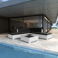 thumbnail image 1 of vidaXL 6 Piece Garden Lounge Set with Cushions Poly Rattan White, 1 of 3