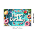 thumbnail image 2 of Colorful Design Happy Birthday Banner Tropical Theme Summer Pool for Birthday Party Outdoor Event Kids Celebration, 2 of 6