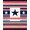 Red White Blue, Pattern 19, variant on ODIKA 8'x10' Washable Area Rug Non-Slip Chair-Friendly Mat July Patriotic Stars Stripes Independence Fourth Reinforced Flannel for Dining Room, Large Office, Lounge