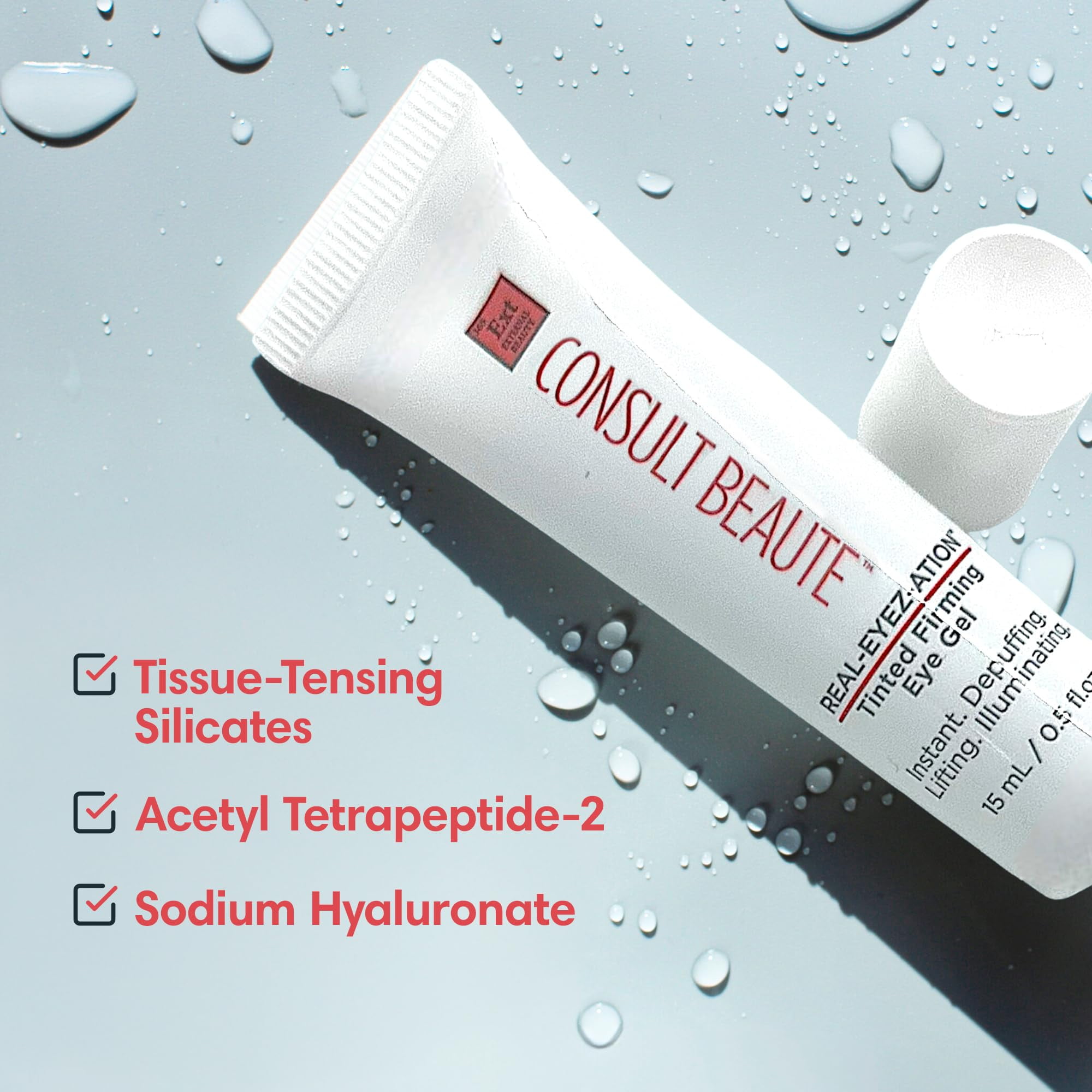 Consult Beaute REAL-EYEZ-ATION Tinted Instant Firming Eye Gel, 0.5 Fl. Oz.