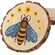 thumbnail image 5 of Rodajas de madera redondas naturales con estampado de girasoles y abejas, de 4,3 pulgadas, sin perforar, para troncos de árbol, posavasos, decoración artística, adornos navideños., 5 of 7