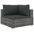 thumbnail image 3 of vidaXL 8 Piece Garden Lounge Set with Cushions Poly Rattan Gray, 3 of 5