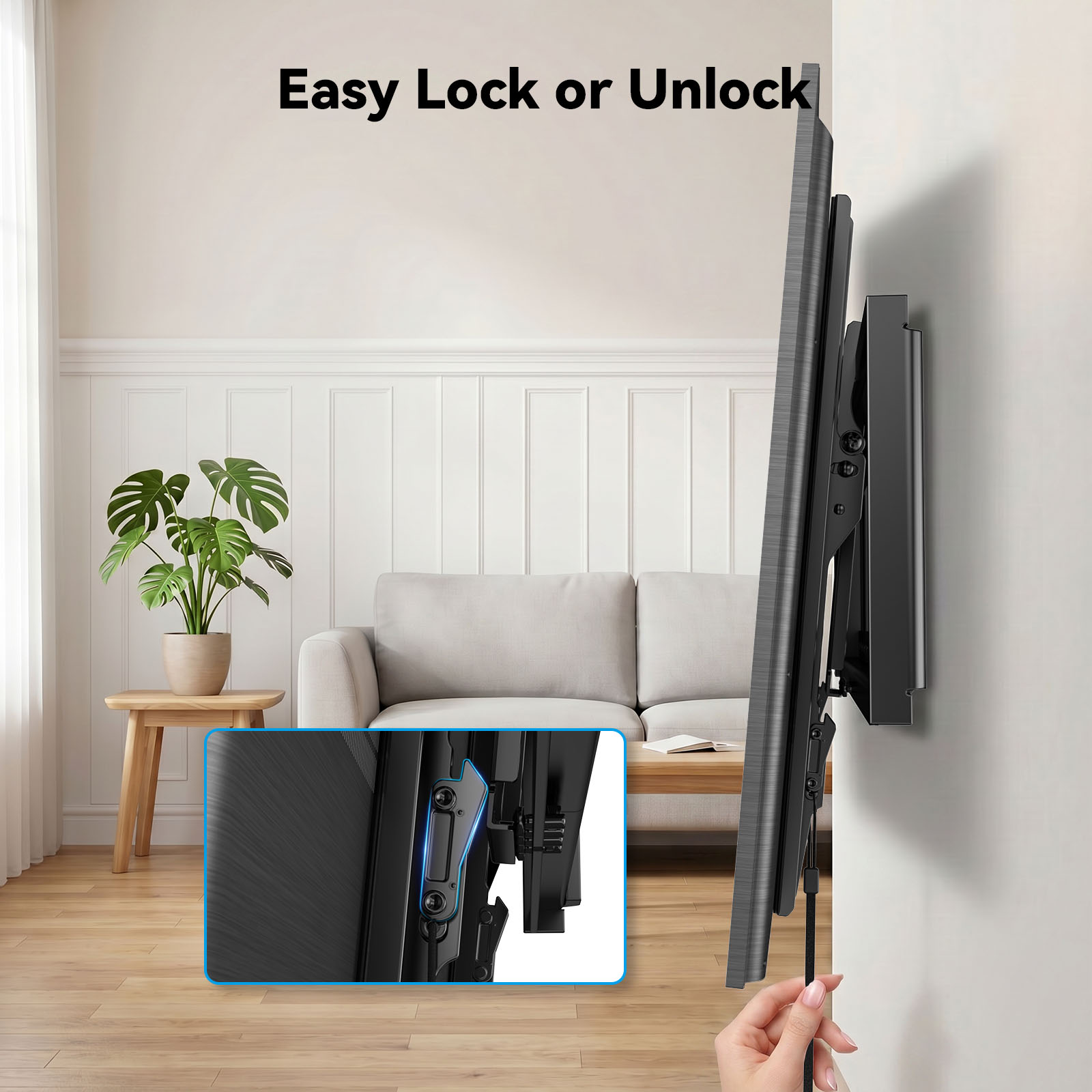 MountFTV Tilting TV Wall Mount for 37-95 inch TVs, 1.2" Low Profile photo 6