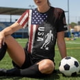 thumbnail image 7 of 2026 Soccer Cup Retro Jersey for Men, Round Neck Short Sleeve Pullover with National Flag & Player Graphic Print for Fan Gathering & Streetwear Dark Blue L, 7 of 7