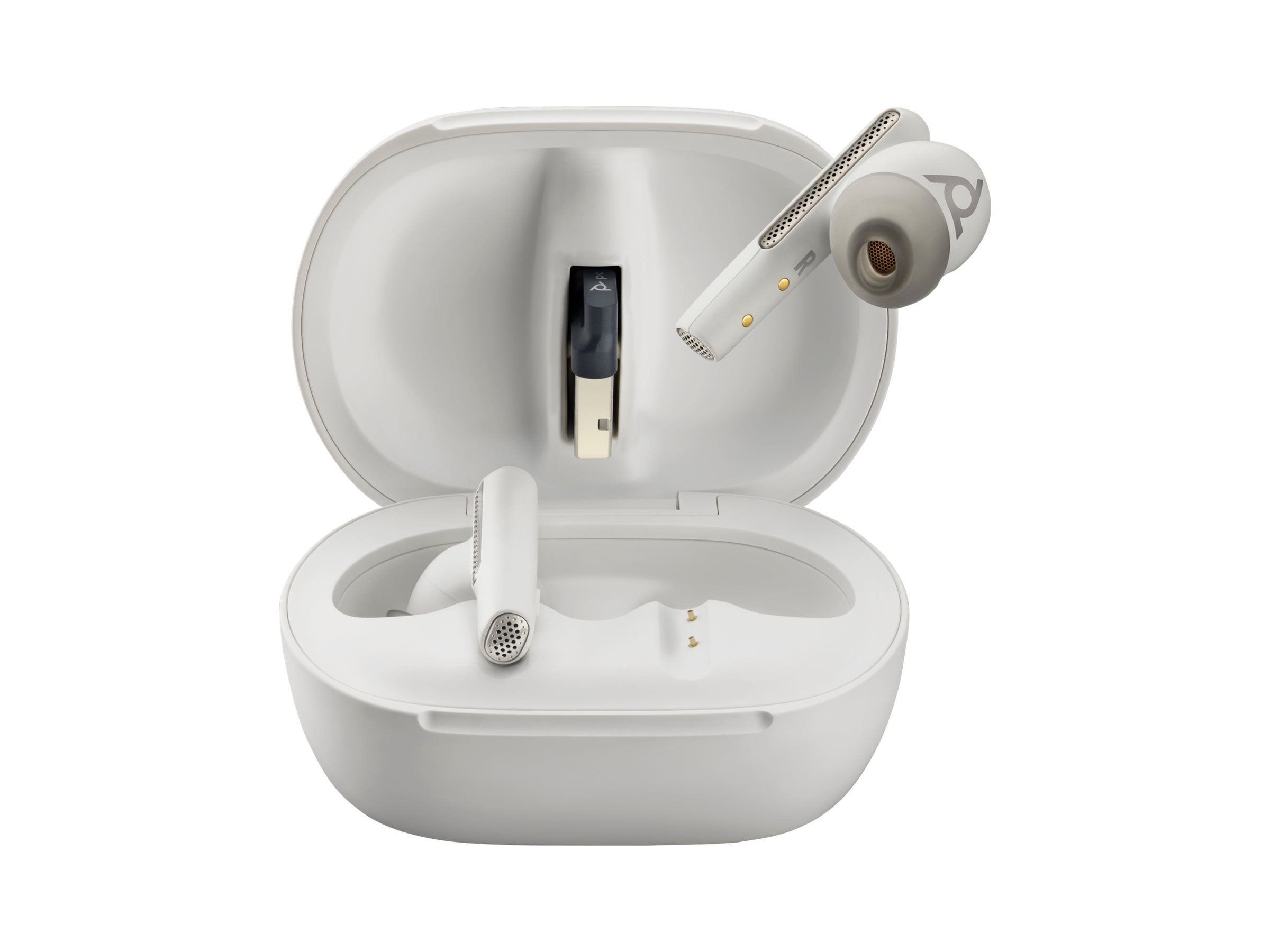 HP Poly Voyager 98.4 ft Free 60+ UC Earset Siri, Google Assistant Stereo True Wireless Bluetooth Model 7Y8G5AA