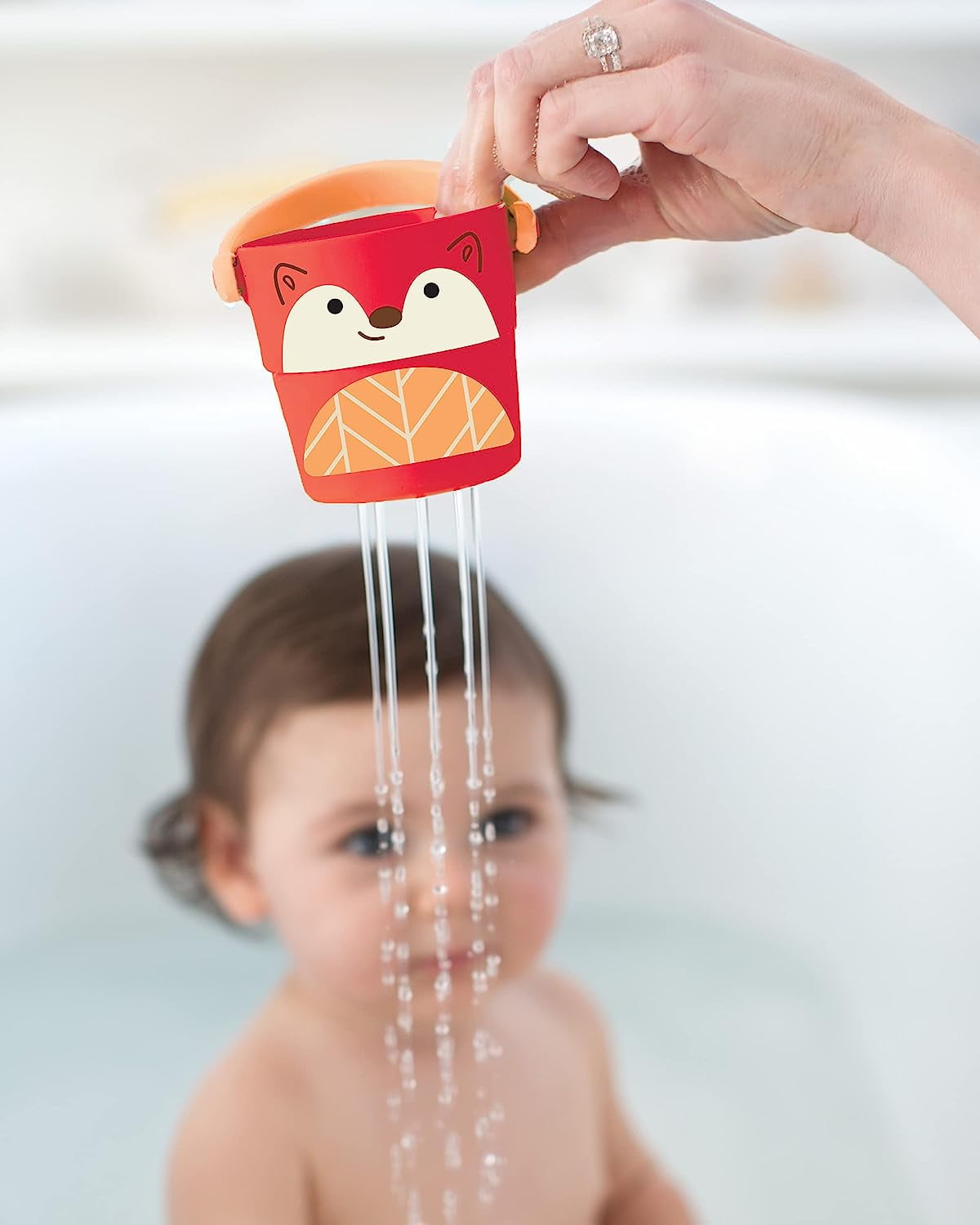 Skip Hop Zoo Stack and Pour Baby Bath Toy Set, 5-Piece for Ages 9m+