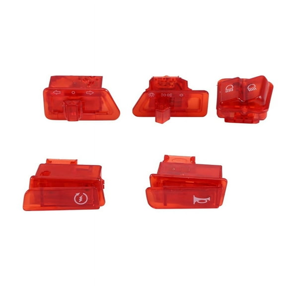 Motorcycle Turn Signal Switch Far and Near Light Horn Button for Scooter GY6 50Cc 125Cc 150Cc AF17 AF18 Red