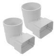 thumbnail image 2 of KAKOWELY rain gutter diverter 2pcs Gutter Elbow Extension Rainwater Downspout Gutter Elbow Connector Plastic Gutter Downspout Extension for Rainwater Drainage, 2 of 4