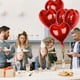 thumbnail image 4 of 16 globos de corazón rojos, globos de corazón de aluminio rojos de 18 pulgadas, kit de globos de corazón de helio para el día de San Valentín, bodas, decoraciones de compromiso, aniversario, fiesta, 4 of 5