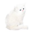 thumbnail image 3 of Chat de Simulation Blanc Mignon Attrayant Peluche Faux Jouet Chat avec Pile 84mAh pour Décorations de Cadeaux Jouets, 3 of 7