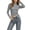 Gray, variant on XRoczxe Women's Mock Neck Long Sleeve Crop Top, Slim Fit Ribbed Knit T-Shirt, Casual Solid Color Basic Tee for Fall Winter Daily Wear Layering
