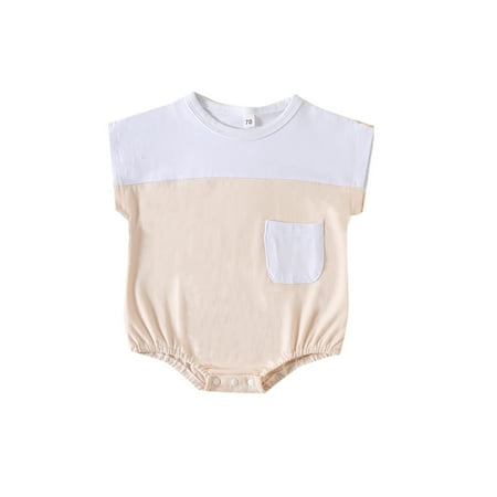 

Babys Boys Girls SummerSleeveless Romper Bodysuit Clothes Patchwork Colour