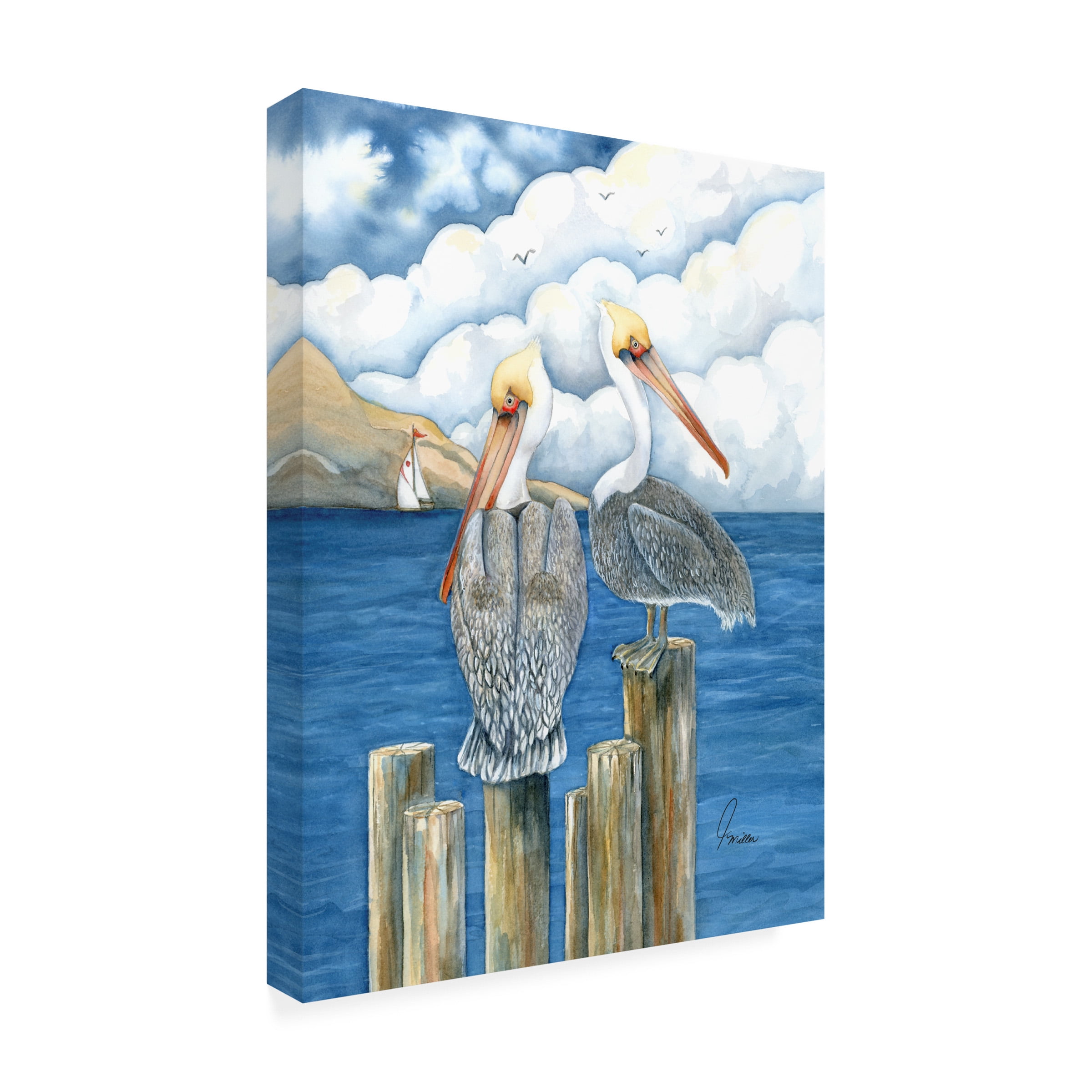 Tracy Miller 'Pelicans Paradise' Canvas Art