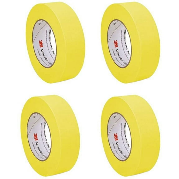 3M 06654 Automotive Refinish YjVuw Masking Tape, 36 mm x 55 m (4 Pack)