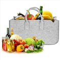 thumbnail image 3 of 2X Sac de Rangement en Feutre pour Cheminée, Panier à Magazines, Poche à Bois de Chauffage, Support Pliable en Feutre Gris, 2 x Sac de Rangement, Gris, 3 of 7