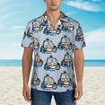 thumbnail image 4 of Easygdp Police Car Men's Hawaiian Shirts Print Lapel Short Sleeve for Beach, vacation, party, casual occasions - Large, 4 of 9