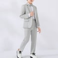 thumbnail image 3 of Coerni Boys Plaid Formal Blazer Lightweight Button-Down Suit Jacket with Flap Pockets Toddler & Teen School Sport Coats Wedding & Graduation, 3 of 3