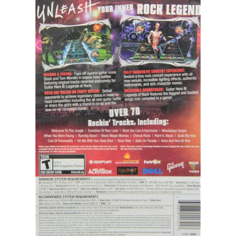 Guitar Hero Iii: Legends Of Rock - Pc 