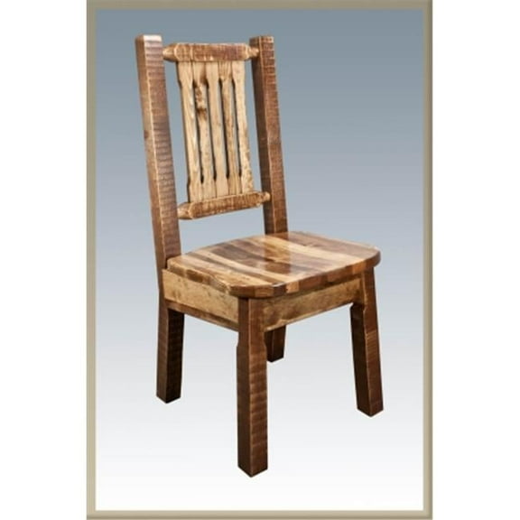 Homestead Collection Side Chair Dining or Desk Stained and Lacquered Standard Wooden Seat