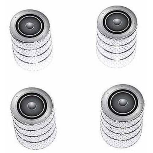Speaker Music Tire Rim Wheel Aluminum Valve Stem Caps, Multiple Colors