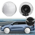 thumbnail image 3 of Heavy-Duty Waterproof Car and RV Tire Cover with Windproof Zipper and Drawstring, Durable Weather-Resistant Large Spare Wheel Cover for Outdoor Storage, Pack of 1, 3 of 5