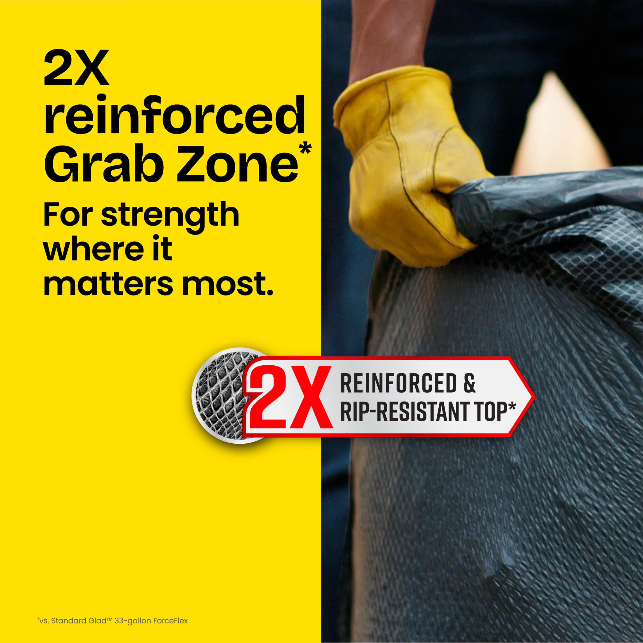 Glad Heavy Duty ForceFlex Drawstring Trash Bags, 33 Gallon, 20 Count photo 2