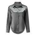 thumbnail image 1 of Yynuda Camisa ligera de satén brillante para mujer, 1 of 5