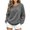 Gray, variant on Tqcoqu Off the Shoulder Fuzzy Fleece Pullover Tops for Women, Long Sleeve Solid Color Loose Casual Warm Top, 2026 Fall Winter Fashion Clothes