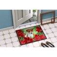 thumbnail image 2 of Jack Russell Terrier Poinsettas Door Mat, 2 of 4