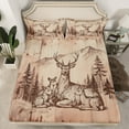 thumbnail image 2 of Castle Fairy Safari Deers 4pcs Bed Sheets for Teens,Jungle Animal King Sheets,Woodland Wildlife Super Cozy Sheet Set,Microfiber Bedroom Decor, 2 of 7