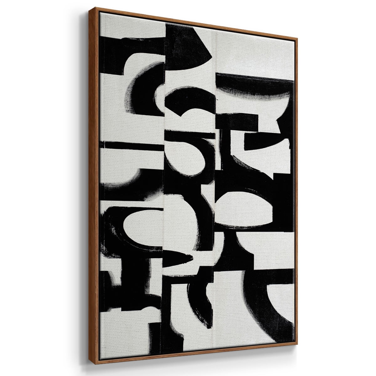 Prosperous Elements V9 Framed Premium Gallery Wrapped Canvas - Ready to Hang - 17 x 25 - Walnut Floating Frame