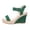 stag126-Green, variant on BRICH Women's Espadrille Wedge Sandals Adjustable Ankle Strap Open Toe Platform Sandals High Heel Non- Summer Casual Dressy Walking Shoes White 9