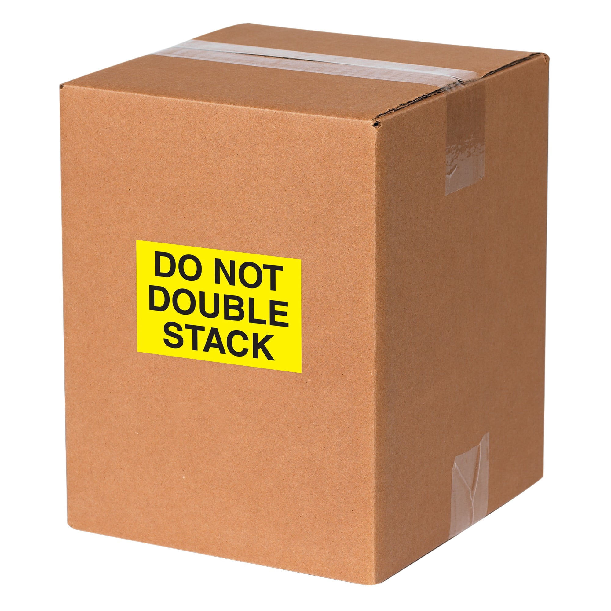Tape Logic® Preprinted Shipping Labels, DL1095, Do Not Double Stack, Rectangle, 2" x 3", Fluorescent Yellow, Roll Of 500