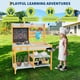 thumbnail image 4 of Outdoor madera mud kitchen set niños: a montessori learning playset see-through planter, removable sink, faucet, chalkboard, almacenamiento estantes, pretend stove, y chef pot set toddlers age..., 4 of 7