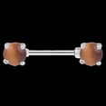 thumbnail image 3 of Anillo de pezón de acero inoxidable de moda con joyería piercing de decoración turquesa (marrón), 3 of 4