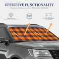 thumbnail image 4 of Daiia Fall Buffalo Plaid 2PCS Car Windshield Sun Shade, Foldable Sun Shield for Car Front Window, Auto Sun Blocker Visor Protector Universal for Truck SUV Pickup-Small, 4 of 7