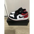 thumbnail image 2 of Jo r-dan 1 low 9.5 men’s black toe, 2 of 4